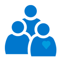 Personas con icono de un coraz&oacute;n