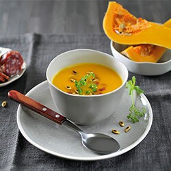 Sopa de calabaza y chorizo